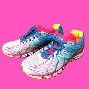 Fila Coolmax Memory Foam White/Blue/Pink Women's Running Shoes 9 M